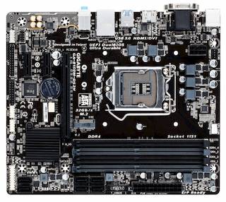 Материнская плата Gigabyte GA-B150M-DS3H Soc-1151 Intel B150 4xDDR4 mATX AC`97 8ch(7.1) GbLAN+VGA+DVI+HDMI