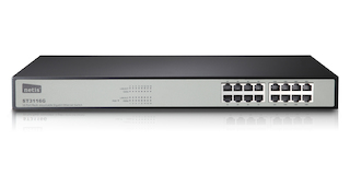 Коммутатор NETIS 16PORT 1000M ST3116G  Коммутатор 16-портовый гигабитный, 16 портов RJ45 10/100/1000 Мбит/с,1U 19-дюймовый монтируемый в стойку, сталь