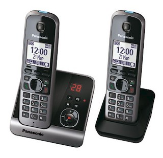 Р/Телефон Dect Panasonic KX-TG6722RUB черный (труб. в компл.:2шт) автооветчик АОН