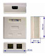 Розетка TWT (TWT-SM2-4512-WH) настенная 1 порт RJ-45 категории 5е и 1 порт RJ-12