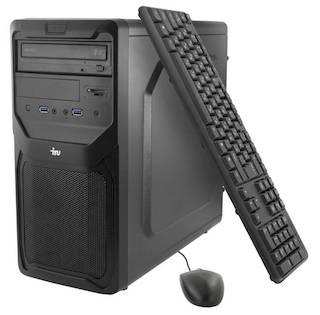 ПК IRU Office 110 MT Cel J1800 (2.41)/2Gb/500Gb 7.2k/HDG/DVDRW/CR/Windows 10 Home Single Language 64/GbitEth/300W/клавиатура/мышь/черный