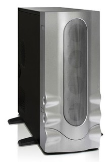 Корпус Foxconn TP-138 black/silver 500W ATX FSP USB audio mic fan AirDuct
