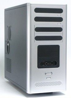 Корпус Foxconn TP/S-538 black/silver 500W ATX USB audio mic 1394 fan AirDuct