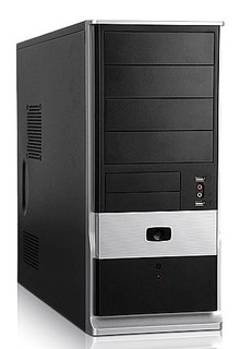 Корпус Foxconn TSAA-427 black/silver 400W ATX USB Audio Mic Fan AirDuct
