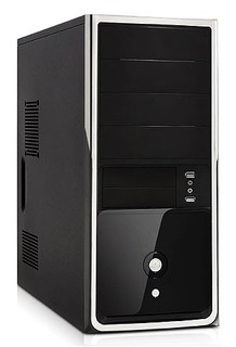 Корпус Foxconn TSAA-699 black/silver 400W ATX USB audio mic fan AirDuct