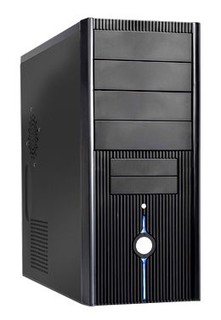 Корпус LinkWorld 316-7 black/silver C2228 w/o PSU ATX USB AirDuct