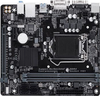 Материнская плата Gigabyte H310M S2V Soc-1151v2 Intel H310 2xDDR4 mATX AC`97 8ch(7.1) GbLAN+VGA+DVI