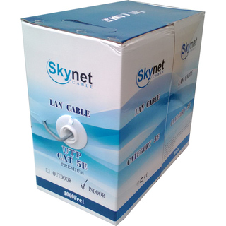 Кабель сетевой SkyNet Premium UTP indoor 4x2x0.51, медный, FLUKE TEST, кат. 5E, однож., 305M, box, серый