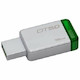 Флеш Диск USB 3.0 16Gb Kingston DataTraveler 50 DT50 зеленый