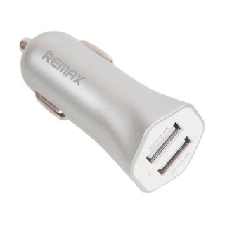 Автомобильное з/у Remax 2.4A Dual USB Fast Charger silver (RCC-204)