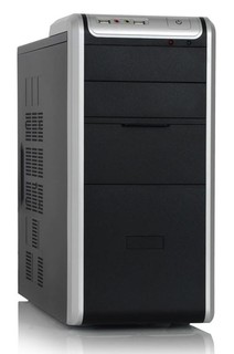 Корпус Foxconn KS-566 black/silver 400W mATX 2*USB Audio Mic Fan AirDuct
