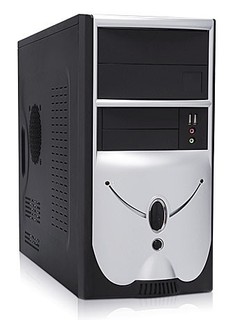 Корпус Foxconn TLM-436 black/silver 400W mATX USB audio fan AirDuct