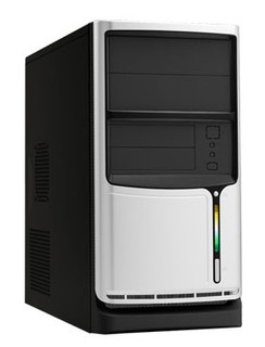 Корпус LinkWorld 437-09 black/silver C2228 w/o PSU mATX USB Audio AirDuct