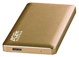 Внешний корпус для HDD/SSD AgeStar 31UB2A16 SATA алюминий золотистый 2.5"