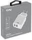 Сетевое з/у TFN  USB, 2.4A, 12W, White (TFN-WCRPD12W2UWH)