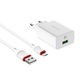 Сетевое з/у Borofone BA21A быстрая зарядка QC3.0 White + кабель MicroUSB