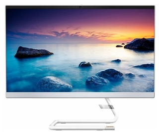 Моноблок Lenovo IdeaCentre AIO A340-24IWL 23.8"/FHD (1920x1080 IPS)/Core i5-10210u/8GB/512Gb/DVD/UHD Graphics 620/BT/DOS/white/USB клавиатура+мышь