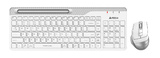 Клавиатура + мышь A4Tech Fstyler FB2535C клав:белый/серый мышь:белый/серый USB беспроводная Bluetooth/Радио slim