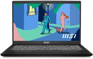 Ноутбук MSI Modern 15 B12M-213XRU Core i5 1235U 16Gb SSD512Gb Intel Graphics 15.6" IPS FHD (1920x1080) Free DOS black WiFi BT Cam