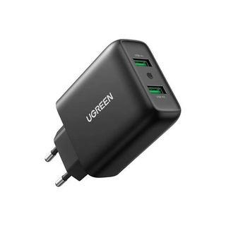 Сетевое з/у Ugreen CD161 (10216) USB-A QC 3.0 36W Fast Charger EU. Цвет: черный
