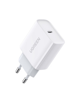 Сетевое з/у Ugreen CD137 USB C 20W PD, цвет белый (60450)