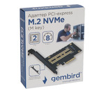 Адаптер переходник PCI-E M.2 (NVMe) for SSD Gembird MF-PCIE-NVME