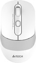 Беспроводная мышь A4 Fstyler FB10C белый/серый оптическая (2400dpi) USB+BT (4but)