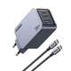 Сетевое з/у UGREEN X757 (25874) Nexode Pro 100W USB-A+2*USB-C GaN Tech Fast Charger EU с кабелем 1M. Цвет: серый