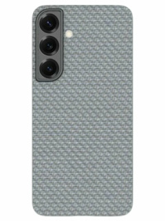 Чехол для Samsung Galaxy S25 Ultra кевлар (арамид) сверхпрочный, Titanium grey