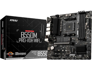 Материнская плата MSI B550M PRO-VDH WIFI Soc-AM4 AMD B550 4xDDR4 mATX AC`97 8ch(7.1) GbLAN RAID+HDMI+DP