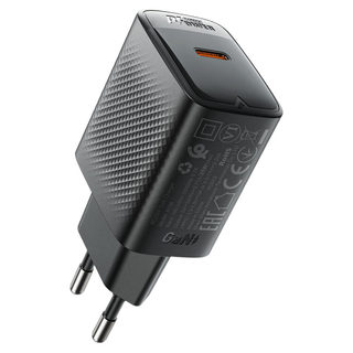 Сетевое з/у ACEFAST A104 PD50W GaN USB-C PD 25W (EU). Цвет: черный