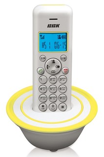 Р/Телефон Dect BBK BKD-815 RU (белый/желтый)