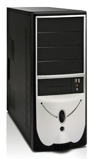 Корпус Foxconn TLA-436 black/silver 450W ATX USB audio mic fan AirDuct