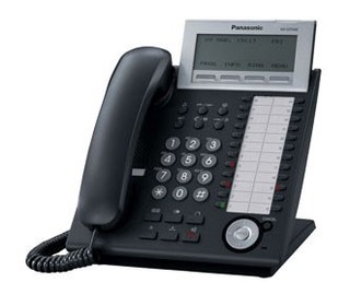 Телефон Panasonic KX-DT346RU-B (цифр. сист. телефон, 6-стр. дисплей) черный
