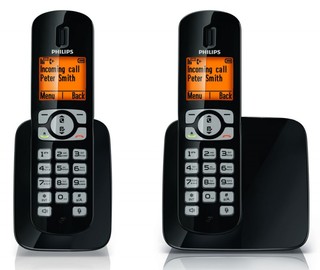 Р/Телефон Dect PHILIPS CD2802(Черный, 2 трубки)