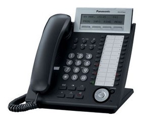 Телефон Panasonic KX-DT343RU-B (цифр. сист. телефон, 3-стр. дисплей) черный