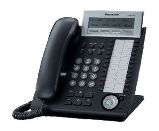 Телефон Panasonic KX-DT333RU-B (цифр. сист. телефон, 3-стр. дисплей) черный