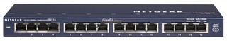 Коммутатор Netgear (GS116GE) 16-портовый 10/100/1000 Мбит/с с внешним блоком питания