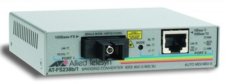 Медиаконвертер Allied Telesis (AT-FS238B/1)Single-fiber 10/100M bridg-converter 1550Tx/1310Rx,15km
