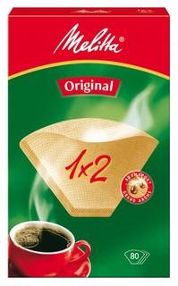 Фильтры бумажные Melitta 1x2/40 шт., для кофе, белые