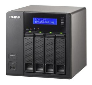 Сетевой накопитель Qnap TS-419P+ с четырьмя отсеками для жестких дисков Marvell 1.6 ГГц