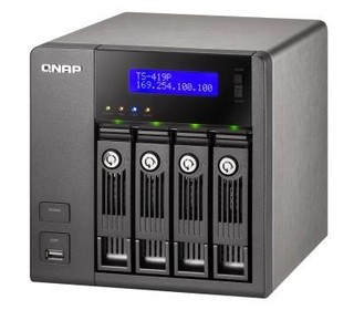 Сетевой RAID-накопитель QNAP TS-419P  1.2 GHz CPU с четырьмя отсеками для жестких дисков