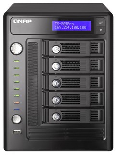 Сетевой RAID-накопитель QNAP TS-509 Pro 1.6 GHz CPU Intel с пятью отсеками для жестких дисков