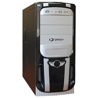Корпус Velton 7065 D-D-S Без Б/П (черно-серебристый)