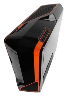 Корпус NZXT Phantom black orange w/o PSU ATX 2*USB audio 6*fan screwless E-SATA bott PSU