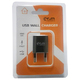 Сетевое зарядное устройство с USB Clever (1000mA, черный)