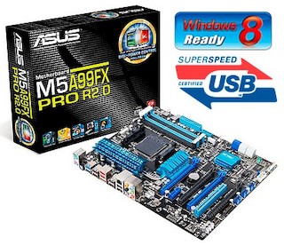 Материнская плата M5A99FX PRO R2 Soc-AM3+ AMD990FX DDR3 ATX AC 8ch GbLAN SATA3 RAID