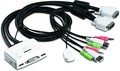 Коммутатор TRENDnet TK-214I 2-порта КВМ-переключатель DVI USB аудио кнопка переключения