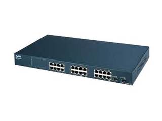 Коммутатор ZyXEL ES-1124 24 порта 10/100TX с 2 портами Gigabit Ethernet совмещенными с SFP-слотами