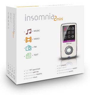 Плеер Flash Digma Insomnia2 mini 8Gb FM 1.8" TFT display black